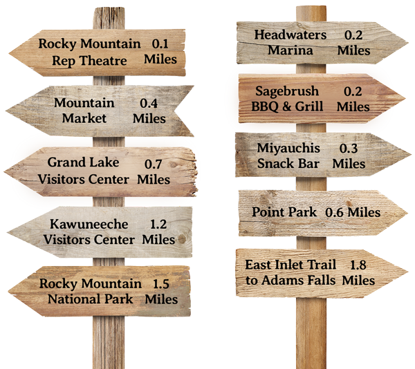 distance arrow signs